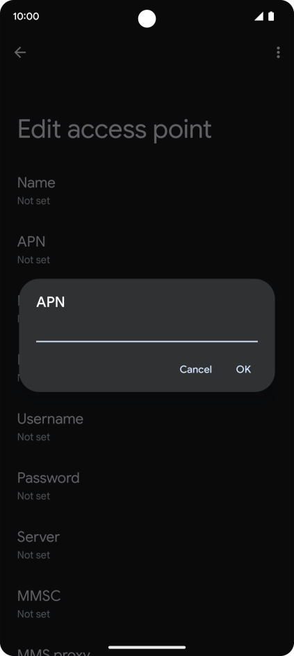 Key in everywhere and press OK.