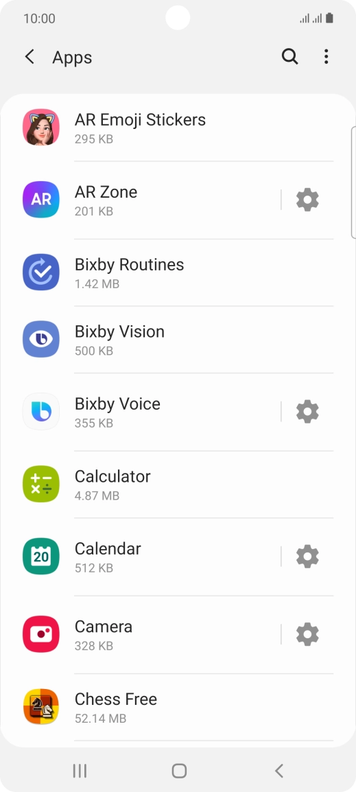 Press the required app.