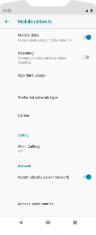 Press Access point names.