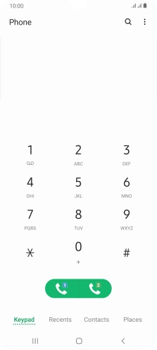 Press the menu icon.