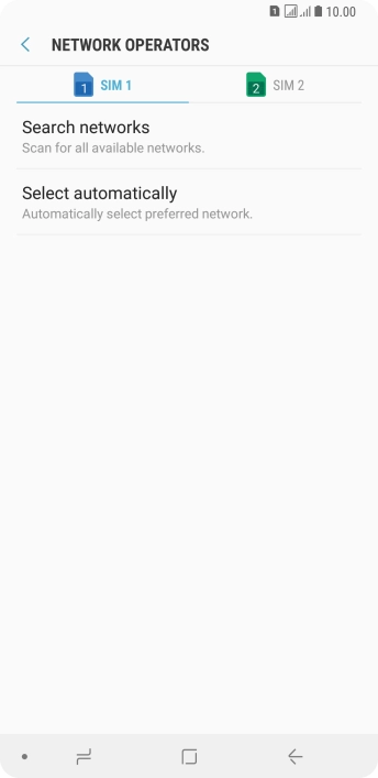 Press the required SIM.