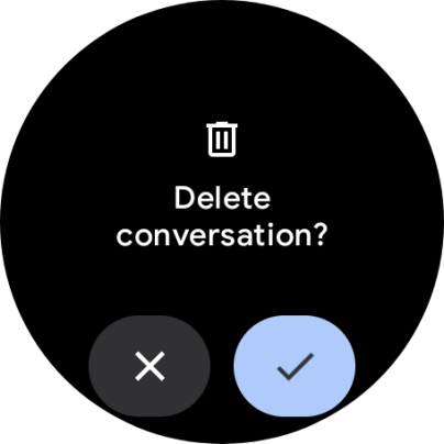 Press the confirm icon.