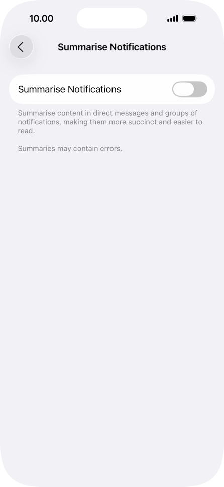 Press the indicator next to 