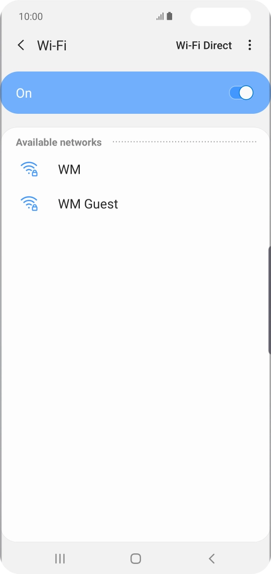 Press the required Wi-Fi network.