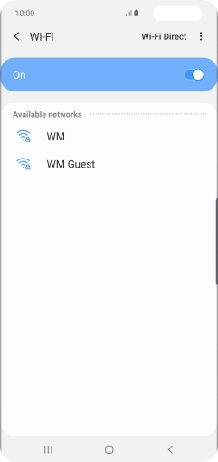 Press the menu icon.