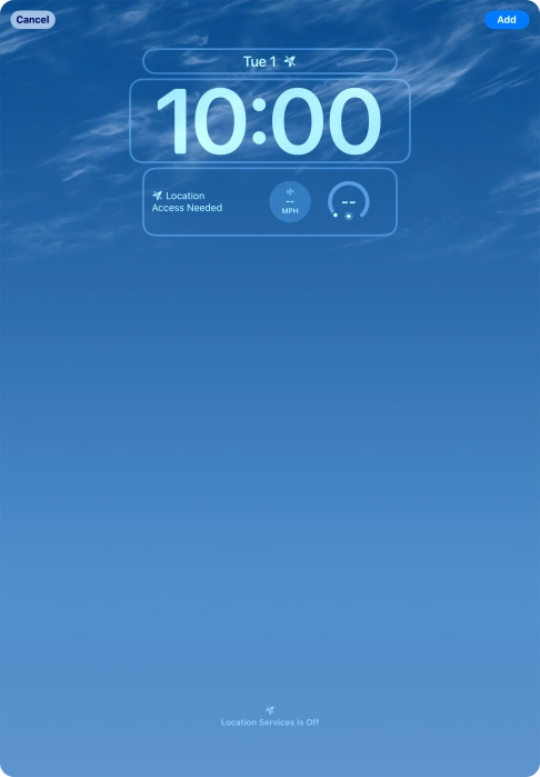 To customise the way the lock screen date is displayed, press the date widget and follow the instructions on the screen to find the required widget display mode.