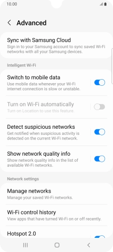 Press the indicator next to 