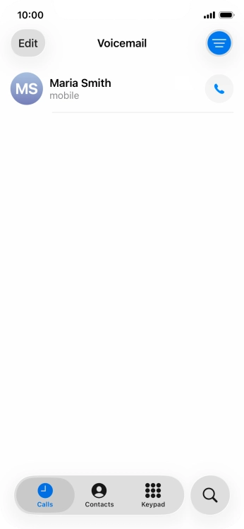 Press the required message.