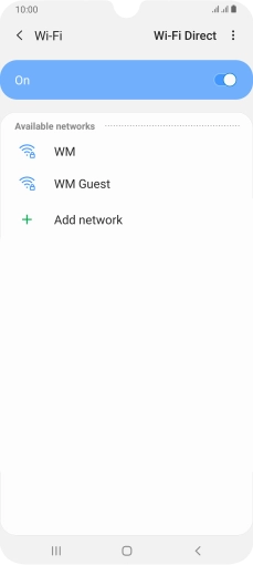 Press the menu icon.