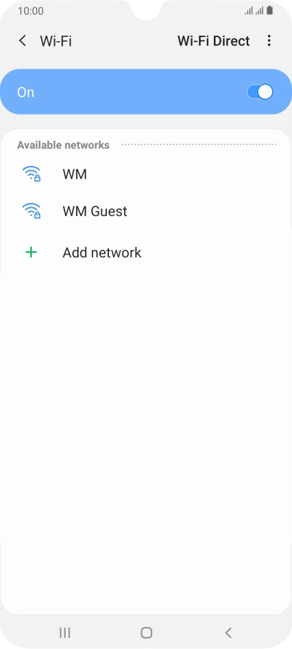 Press the menu icon.