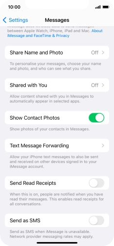 Press the indicator next to 
