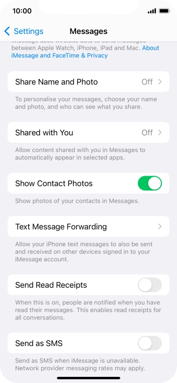 Press the indicator next to 