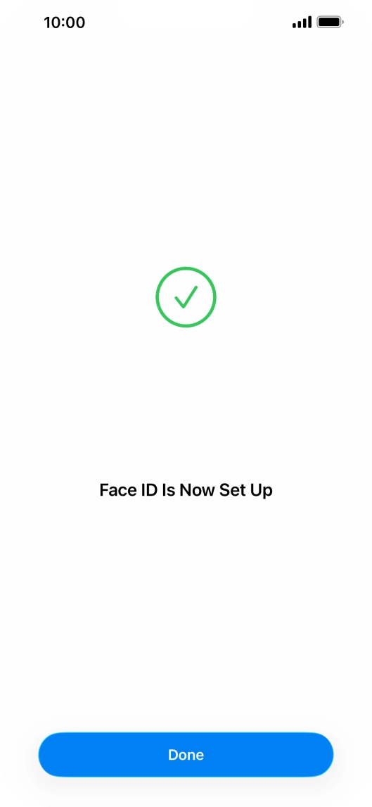 Press Done. If you haven't previously selected a phone lock code, key in a code of your own choice twice.