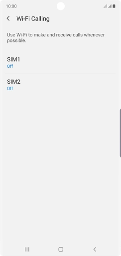 Press the required SIM.