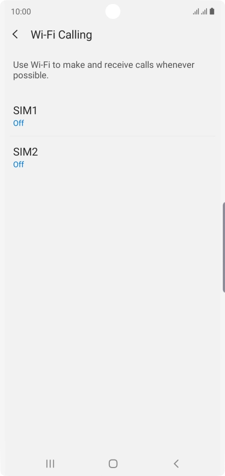 Press the required SIM.