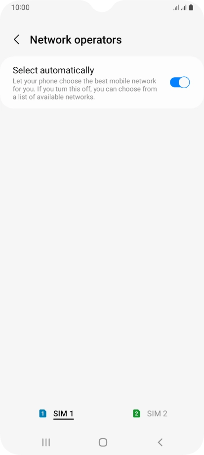 Press the required SIM.