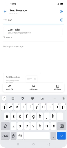 Press the required contact.