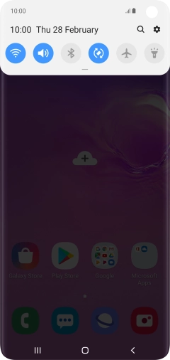Press the settings icon.