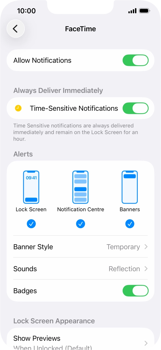 Press the indicator next to 