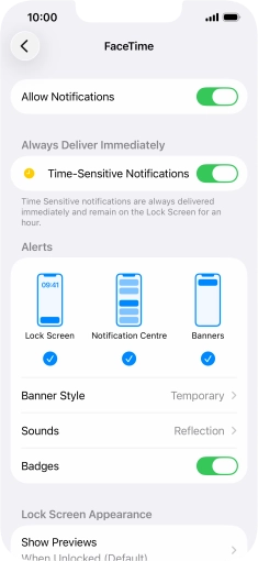 Press the indicator next to 