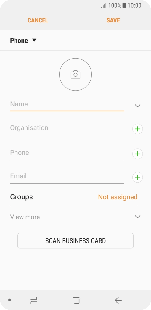 Press the address book drop down list.