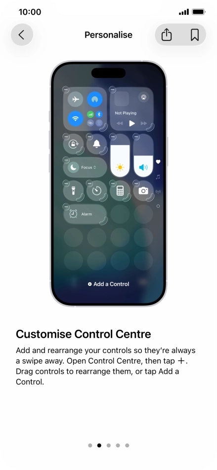 Slide your finger upwards starting from the bottom of the screen to return to the home screen.