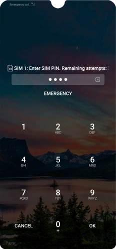 If you're asked to key in your PIN, do so and press OK. The default PIN is 1111.