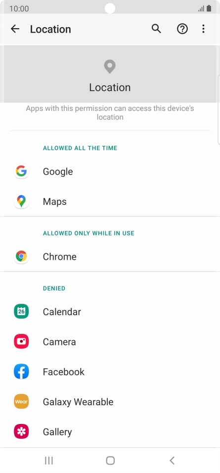 Press the required app.