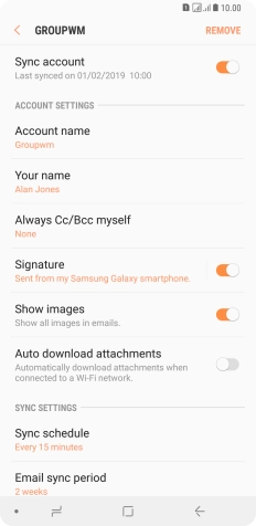 Press the indicator next to 