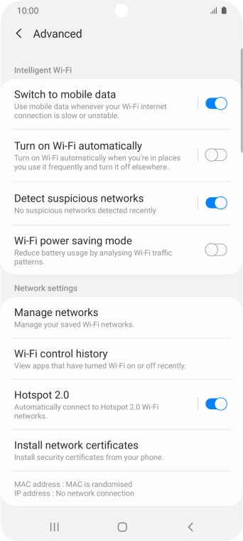Press the indicator next to 