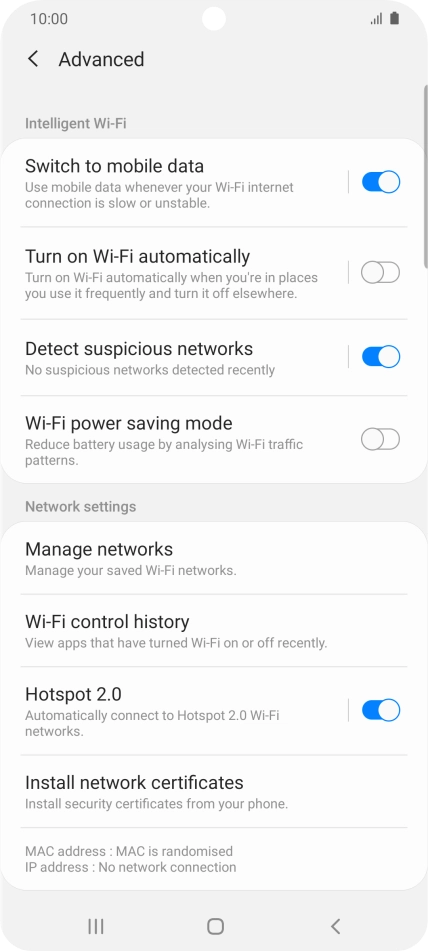 Press the indicator next to 