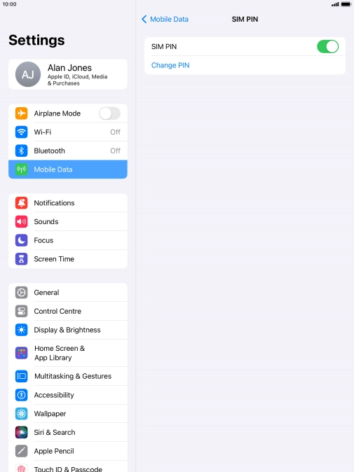 Press the indicator next to 