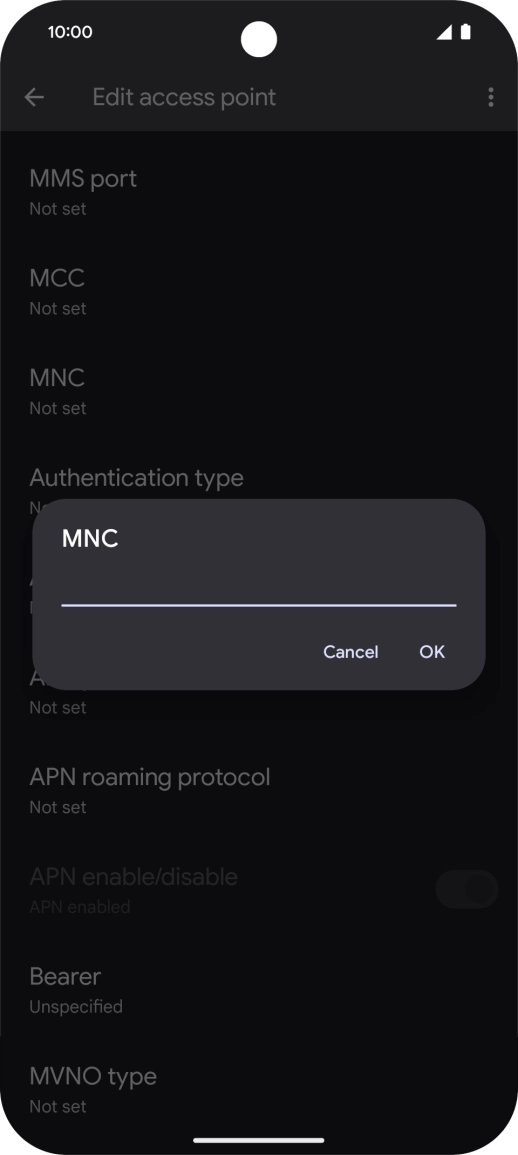 Key in 33 and press OK.