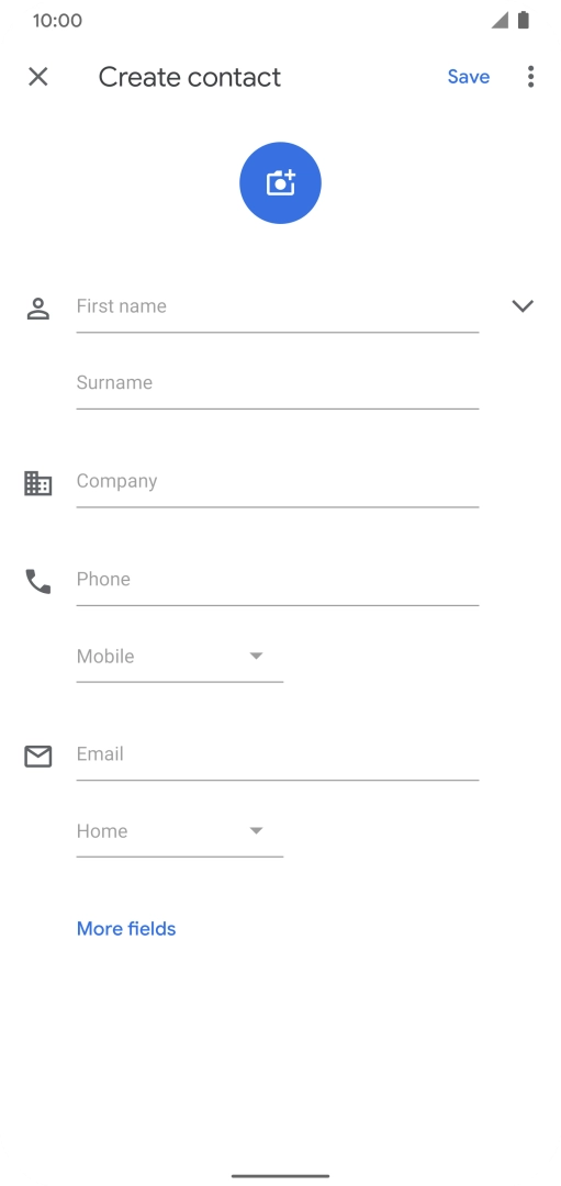 Press First name and key in the required first name.
