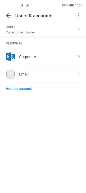 Press the menu icon.