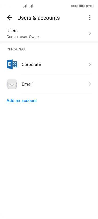 Press the menu icon.