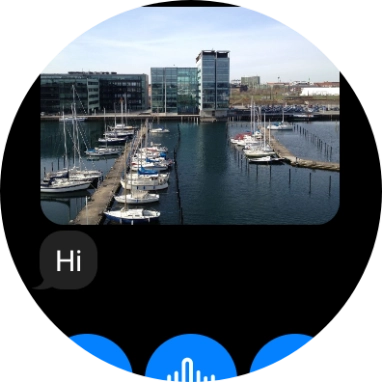 Press and hold the required message for a moment.