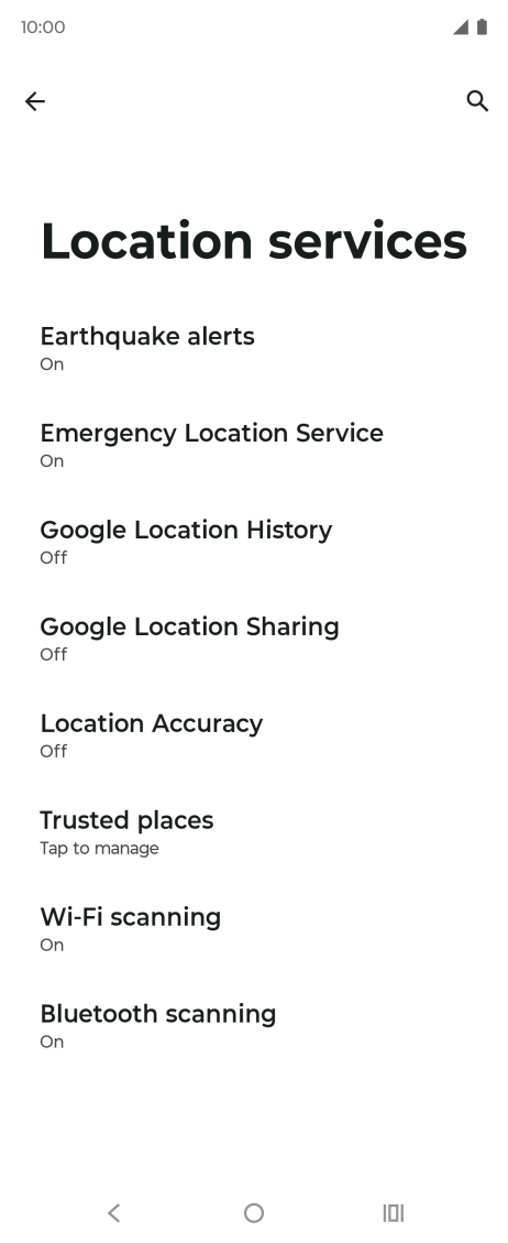 Press Location Accuracy.