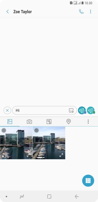 Press the picture icon.