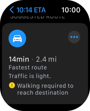 Press the required route.