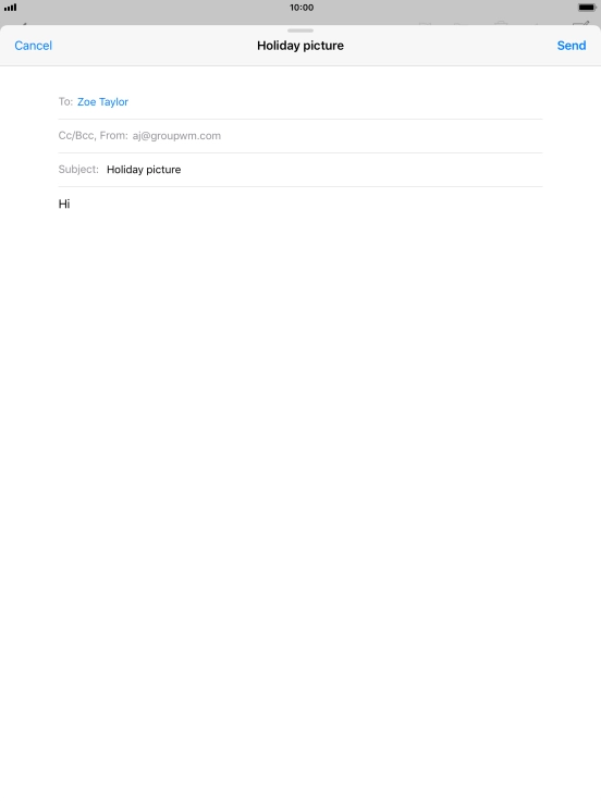 Press and hold the text input field until a pop-up menu is displayed.