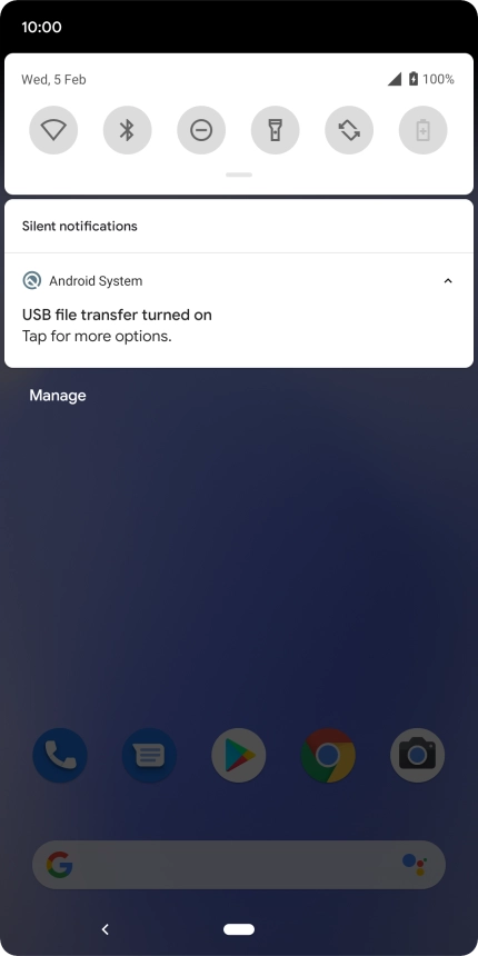 Press Tap for more options.