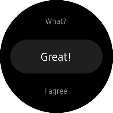 Press the required reply.