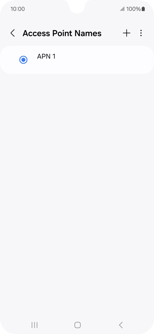Press the new data connection icon.