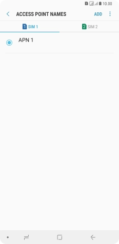 Press the required SIM.