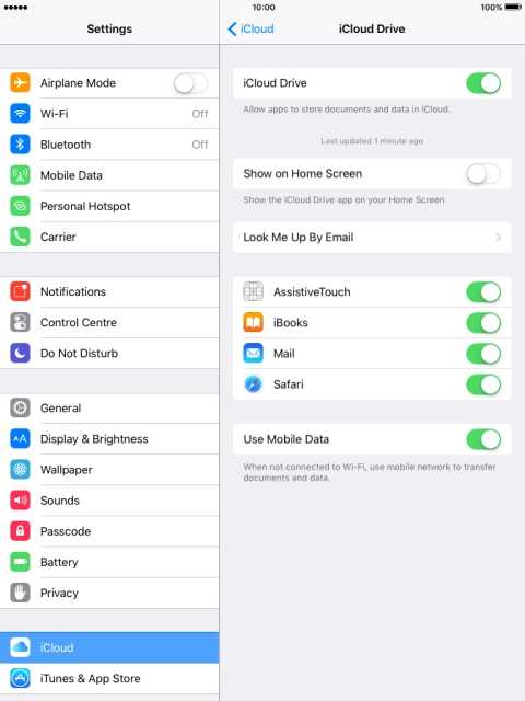 Press the indicator next to 