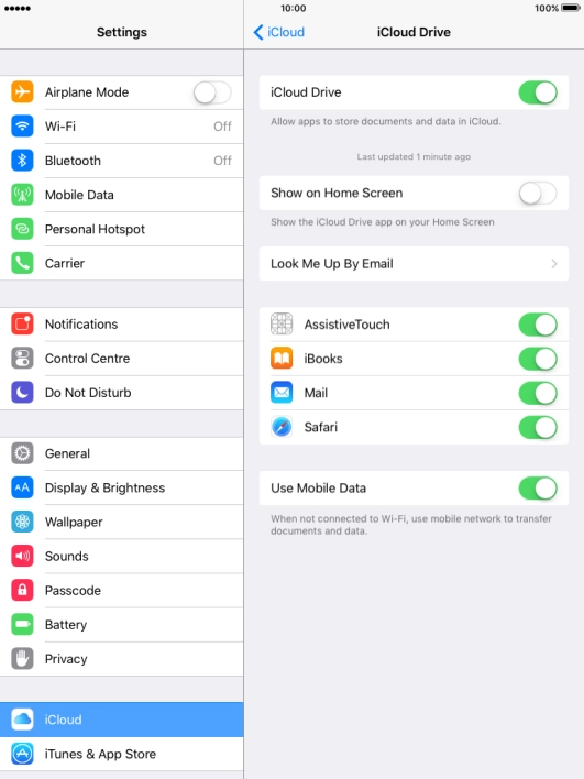 Press the indicator next to 