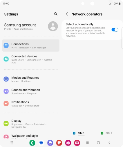 Press the indicator next to 