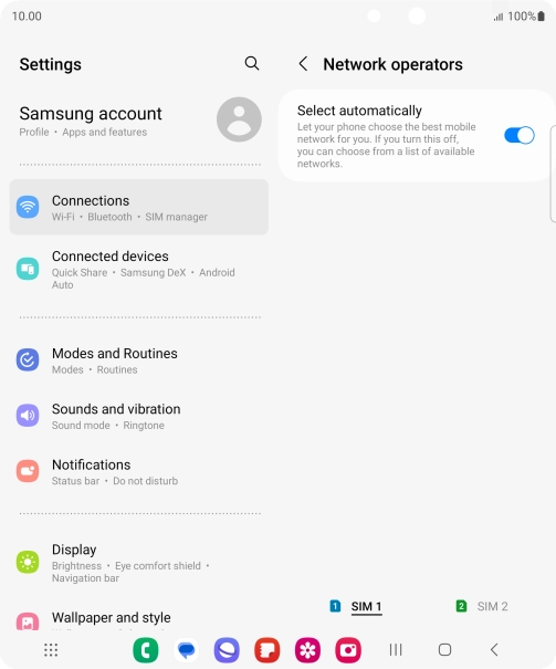 Press the indicator next to 
