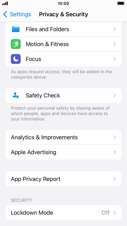 Press App Privacy Report.